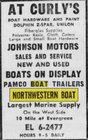 Northwestern Boat Co. - Jan 1966 Ad